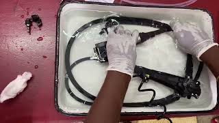 ENDOSCOPE CLEANING PROCEDURE  OLYMPUS olympus endoscopy [upl. by Reger]