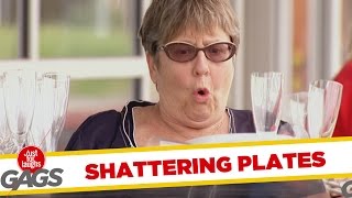 Shattering Plates Prank [upl. by Ardnahc]