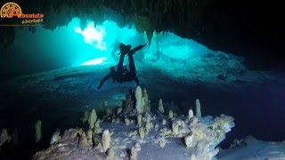 Cenote diving Dreamgate Mexico [upl. by Rebmyk]