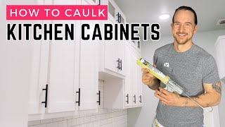 How To Caulk Kitchen Cabinets For Painting [upl. by Nodroj]