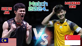 Match 2024  Lee Zii jia MAS Singkirkan pemain Hebat Loh Kean Yew SGP  Highlight [upl. by Klarika]