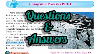 Class 9th  Geography  chp3  Exogenetic Processes Part1  Question Answer  magi academy [upl. by Adnalohs]