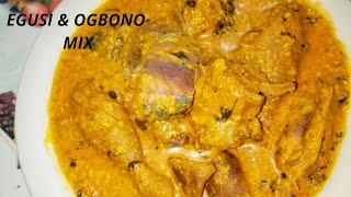 Egusi amp Ogbono Soup in one PotNigerian Recipe [upl. by Nna408]