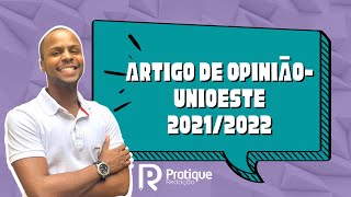 Redação Vestibular UNIOESTE Como fazer Artigo de Opinião  Exemplo [upl. by Servais626]