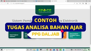 Contoh Tugas Analisa Bahan Ajar  PPG 2024 [upl. by Elum]