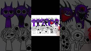 Incredibox SPRUNKI Coloring Pages  Durple amp Vineria Phases 1 2 3 4 5 6 [upl. by Baxter]