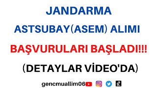 2024 Jandarma Astsubay ASEM başvuruları başladıDetaylar videoda [upl. by Mcguire]