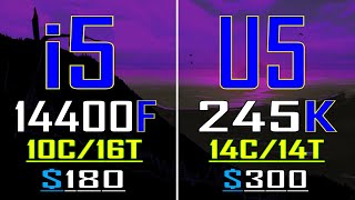 ULTRA 5 245K vs INTEL i5 14400F  PC GAMES TEST [upl. by Tekcirk220]