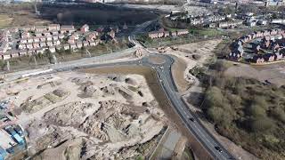 Aerial view of Stafford bypass work [upl. by Anitel583]