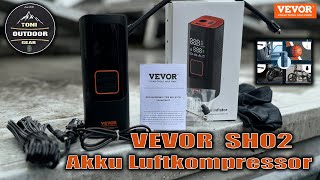 VEVOR SH02 Tragbarer Akku Luftkompressor vevor luftkompressor akku auto outdoor powerbank [upl. by Braeunig]