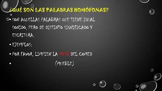 POWER POINT PALABRAS HOMÓGRAFAS Y HOMÓFONAS [upl. by Kirrad716]