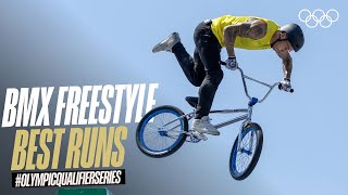 🇫🇷 Jeanjean and Martin 🇦🇺 battle for top spot BMX Freestyle  Olympic Qualifier Series Shanghai [upl. by Karita315]