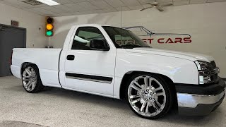 2004 Chevrolet Silverado single cab RCSB NBS 46 drop 22” wheels V8 SOLD [upl. by Ahsiryt228]