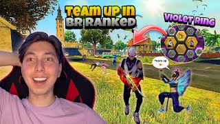 I teamed up in BR Ranked 🍷🗿 Violet Ring Bundles 😍  Mehdix Free Fire [upl. by Onra]