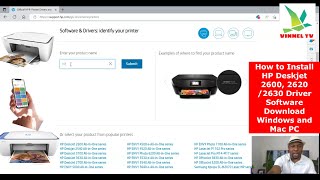 How to Install HP Deskjet 2600 2620 2630 Driver Software Download Windows and Mac PC [upl. by Kcuhc733]