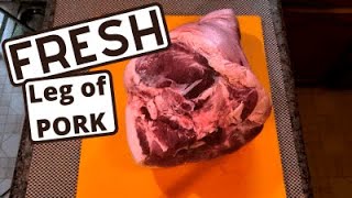 How to butcher a Whole Fresh Leg of Pork at home [upl. by Origra]