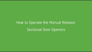 How to operate your Merlin sectional garage door manually [upl. by Ahsile]