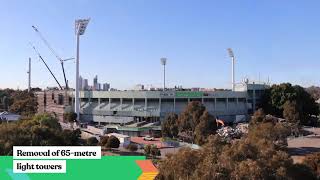 DevelopmentWA  Timelapse of Subi Oval demolition so far [upl. by Alrrats86]