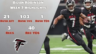 Bijan Robinson Week 7 Highlights  20242025 [upl. by Romelle]