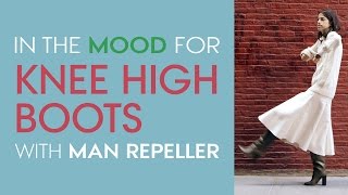 The Right Way to Wear KneeHigh Boots  Fashion Advice with Man Repeller Leandra Medine  Stylecom [upl. by Leoy815]