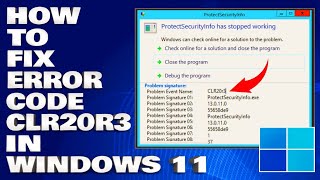 How To Fix Error Code CLR20r3 in Windows 1110 Solution [upl. by Aryan]