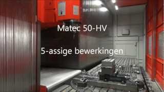 5assig frezen  Matec 50 HV freesmachine  5assige bewerkingen [upl. by Naryk]