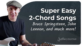 Super EASY 2 Chord Songs  Guitar for Beginners [upl. by Gregoor]