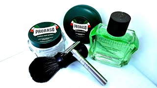 Blackland Sabre SE Razor Blackland Signature Brush Proraso Green Soap amp Splash [upl. by Liz843]