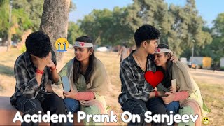 Accident Prank On Sanjeev 😱  Nitu Crazy Girls [upl. by Barthold]