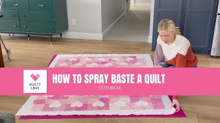 Spray Basting  How to spray baste a quilt [upl. by Siletotsira]