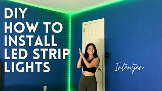 DIY How to Easily Install LED Strip Lights for Your Kids Bedroom [upl. by Malachy]