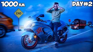 1000 KM Challenge On Hayabusa  चैलेंज के चक्कर में जान चली जाती  Accident 😱 [upl. by Irvine]