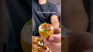 LOADED MINI BAKED POTATOES Recipe in Comments [upl. by Sanoj]