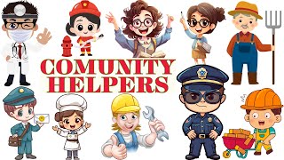 COMUNITY HELPERS FOR KIDS  PRESCHOOL LEARNING  JOBS amp OCCUPATIONS  VOCABULARY  FOR KIDS  FUN [upl. by Hayyifas]