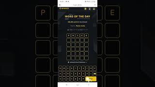 Binance Crypto WODL Answer Today  Word Of The Day  Meme Coins Theme [upl. by Kassie24]