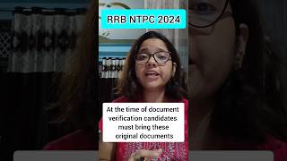 rrb ntpc document verification 2024 [upl. by Teteak]