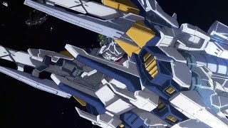 Gundam Narrative and RX0 Unicorn Gundam 03 Golden Phoenix First Encounter [upl. by Lauter]