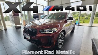 NEW ARRIVAL 2023 BMW X4 M40i Piemont Red Metallic on Cognac [upl. by Leidba]