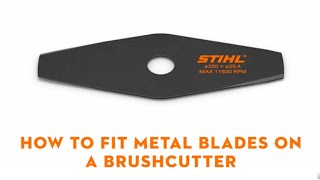 How To Fit Blades On a STIHL Brushcutter  STIHL GB [upl. by Gavin]