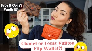 Chanel Flip Wallet VS Louis Vuitton Victorine Wallet Comparison Video [upl. by Eatton]