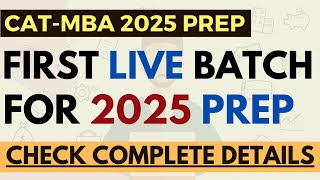 CATMBA 2025 preparation First live online batch details for 2025 ❤️ quotFoundation Batchquot details [upl. by Myrt]