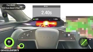 Tesla Model S Plaid Acceleration 0100  0200 Dragy [upl. by Alah]