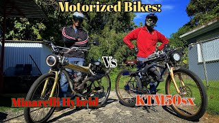 Motorized Bikes Minarelli versus KTM50 [upl. by Leaffar]