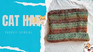 a little crochet cat hat tutorial [upl. by Drawdesemaj]