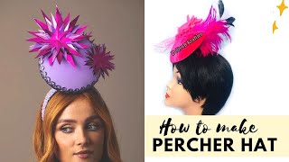 How to construct and design a percher hat  DoliveB Krafties [upl. by Ycak]