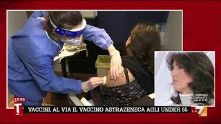 La vaccinazione in diretta con il vaccino AstraZeneca in Toscana [upl. by Azilef277]