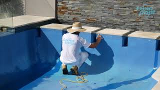 How to Paint your Pool with LUXAPOOL Epoxy Pool Paint Parts 17 [upl. by Aneek]