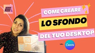 COME CREARE UNO SFONDO DEL DESKTOP con CANVA [upl. by Brine]