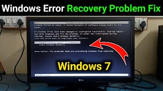 How To Fix Windows Error Recovery Windows 7  Windows Error Recovery Problem Solve [upl. by Aenahs]