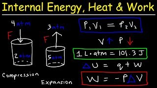 Internal Energy Heat and Work Thermodynamics Pressure amp Volume Chemistry Problems [upl. by Hogan]